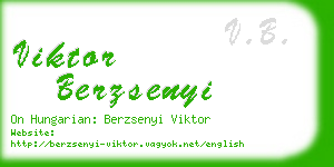 viktor berzsenyi business card